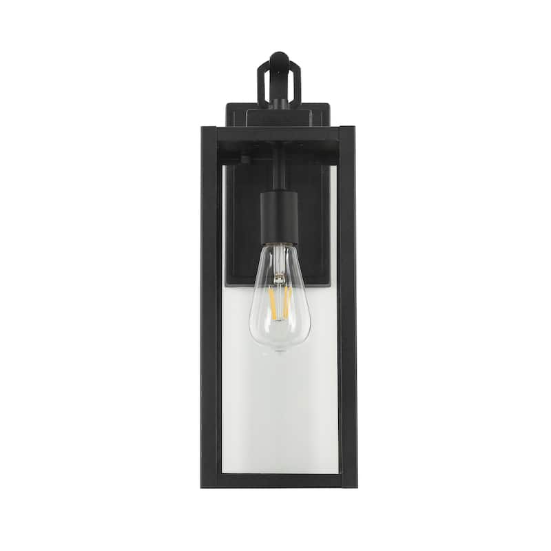 Black Outdoor Hardwired Sconce with Light Sensitive