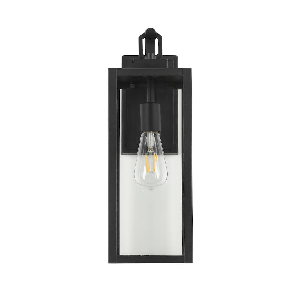 Black Outdoor Hardwired Sconce with Light Sensitive