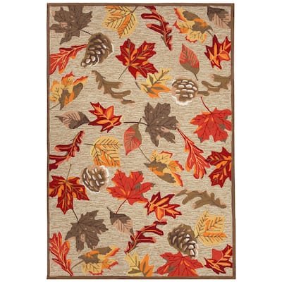 Liora Manne Ravella Falling Leaves Indoor/Outdoor Rug