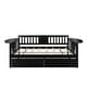 preview thumbnail 21 of 25, Full size Daybed Wood Slat Support with Two Drawers and Rails in Three Sides