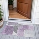 preview thumbnail 1 of 5, Machine Washable Indoor/Outdoor Contemporary Charm Chantille Rug Purple - 1'8" x 2'6"