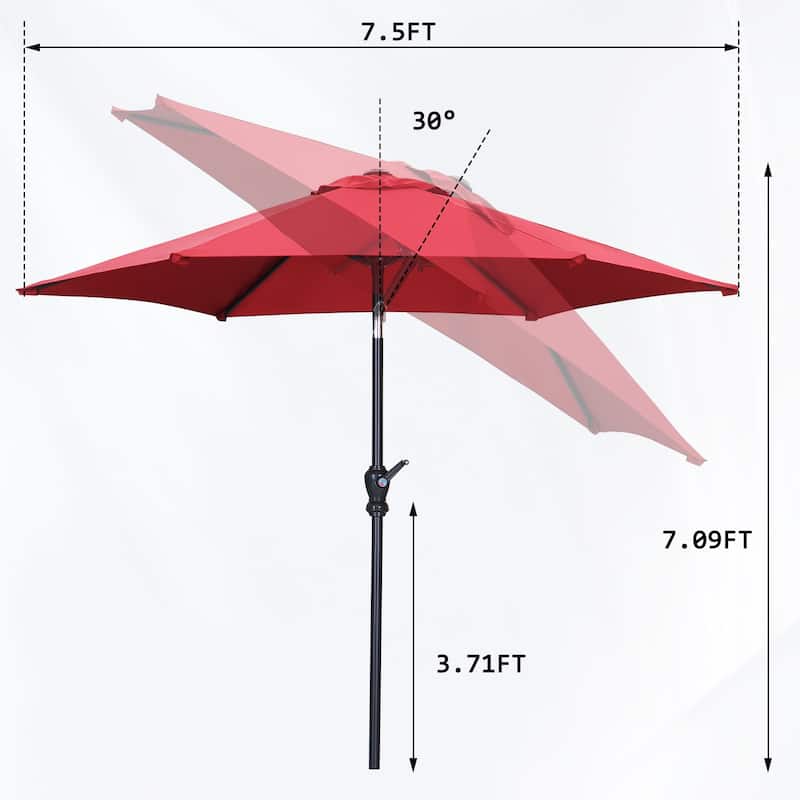 Autlaycil 7.5FT Patio Umbrella with Tilt and Crank