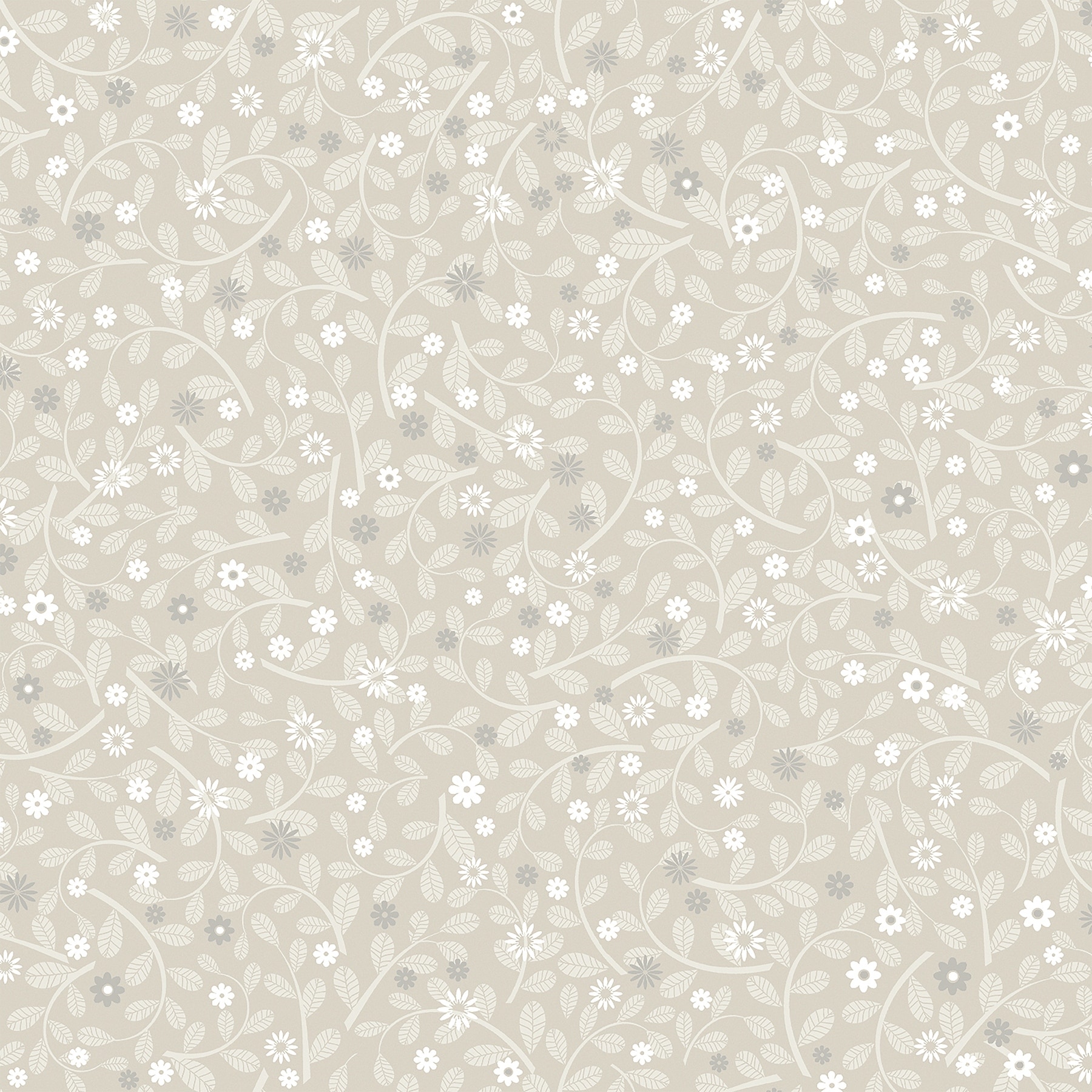 A-Street Prints Hummelvik Light Grey Daisy Trail Wallpaper