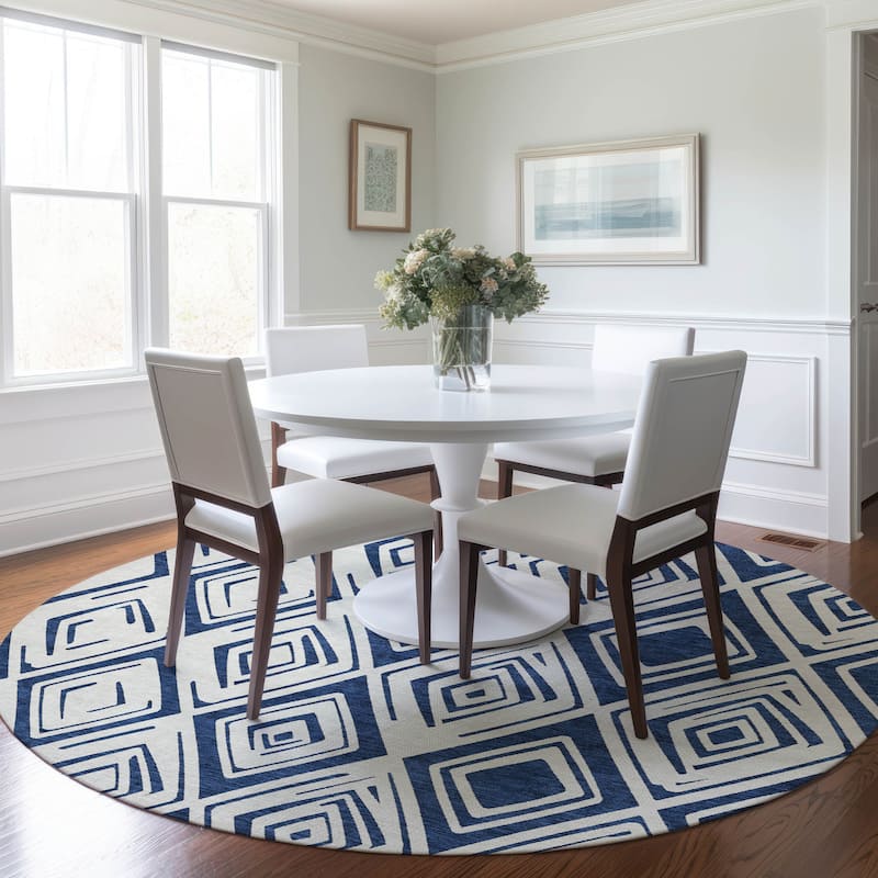 Machine Washable Indoor/ Outdoor Chantille Ombre Diamonds Rug