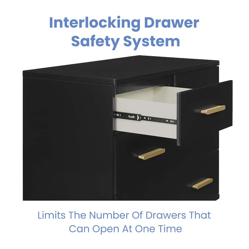 Sloane 4 Drawer Dresser with Changing Top and Interlocking Drawers - N/A