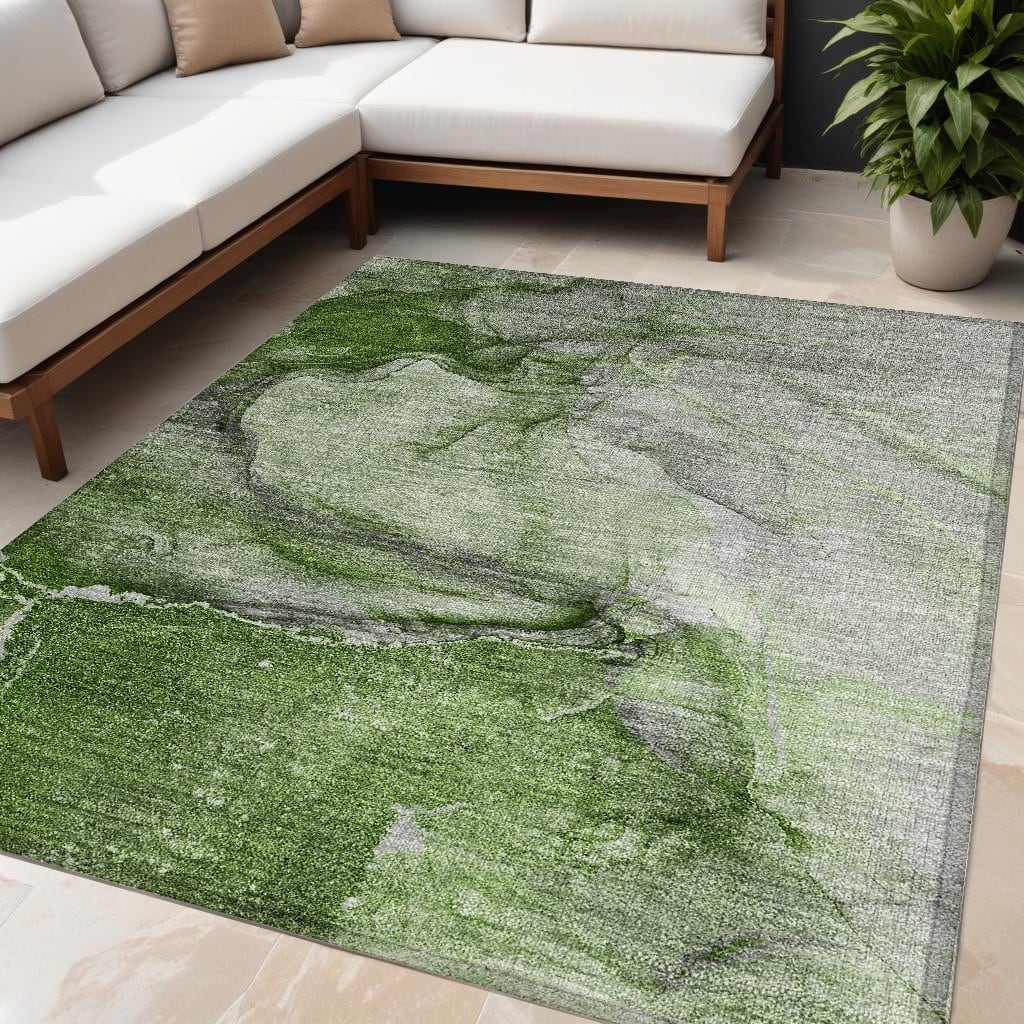 Mato Modern Art-Inspired Weather Resistant Blended Style Outdoor Rug