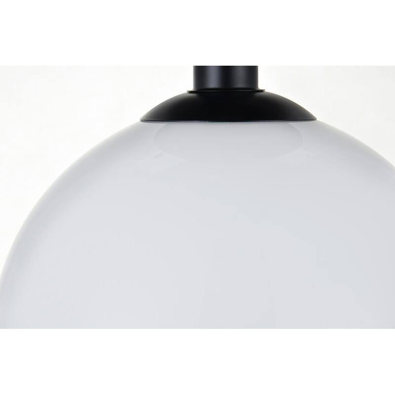 1 Light Flush Mount with 10 inch Frosted White Glass