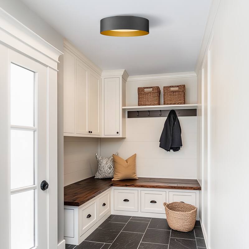 11 Inch/14 Inch / 20 Inch LED Flush Mount Ceiling Light with Frosted Glass Shade