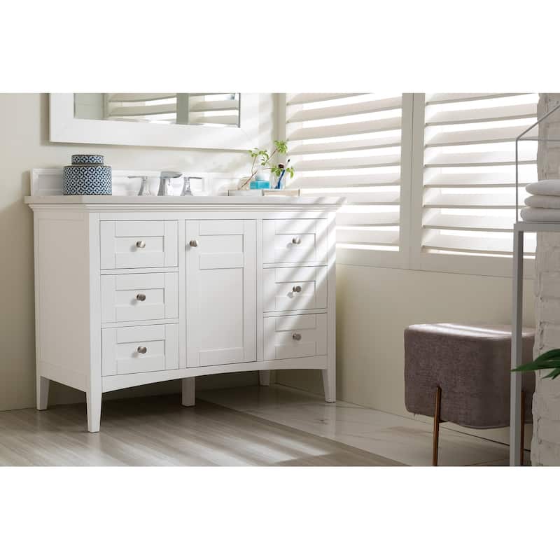James Martin Vanities Palisades 48" Single Vanity, Bright White