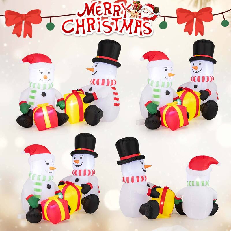 Costway 5FT Christmas Inflatables with Gift Boxes 4 Bright LED Lights - See Details