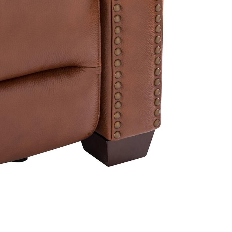 Alina 31.50"Wide Genuine Leather Power Recliner with USB Port, Set of 2