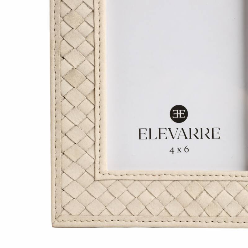 Decorative Photo Frame with Basketweave Texture for Home Decor