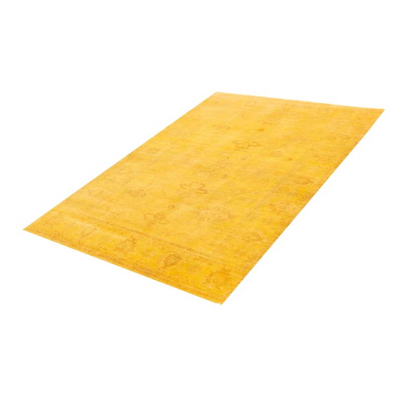 ECARPETGALLERY Hand-knotted Vibrance Gold Wool Rug - 6'1 x 9'0