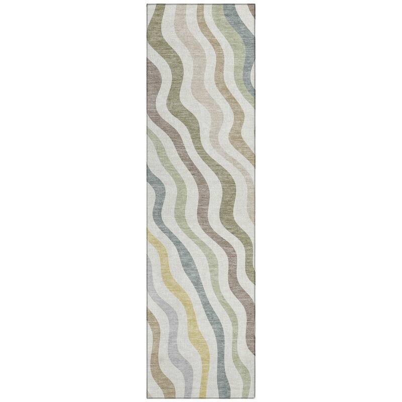 Machine Washable Indoor/ Outdoor Modern Eureka Chantille Rug