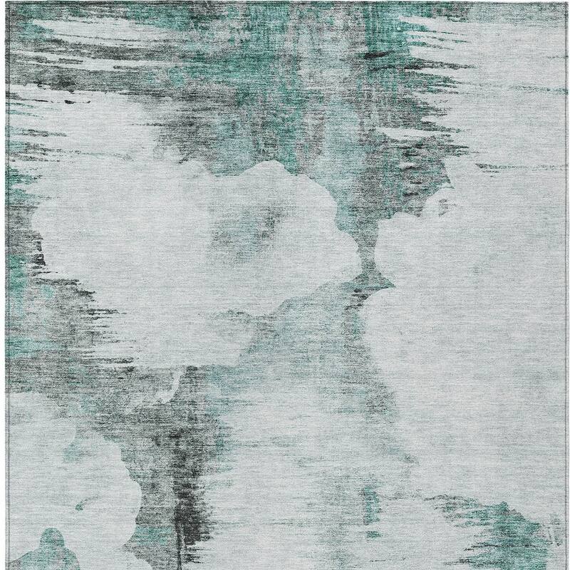 HomeRoots Abstract Transitional Rectangle Outdoor Rug