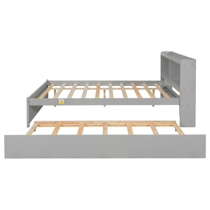 Full Bed with Trundle Bookcase