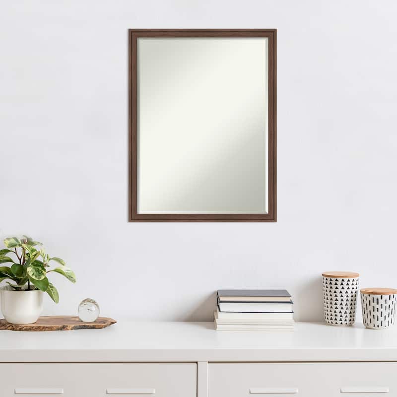 Florence Half-Inch-Bevel Framed Wall Mirror - Glass Size 18x24