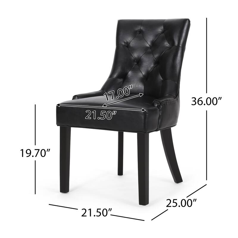 Tufted Diamond Stitching Dining Chairs of 2 Pack, Sloped Arms Dining Chairs, Modern Visitor Chair for Living Room Kitchen