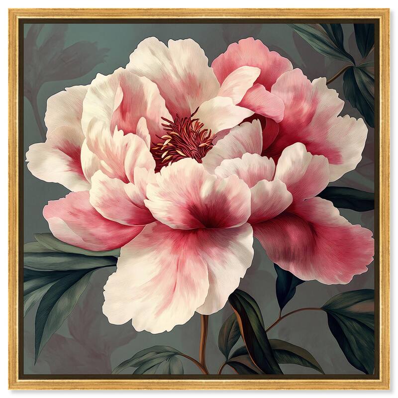 Opal Bloom I Canvas by Art Remedy - 30" x 30" - Gold