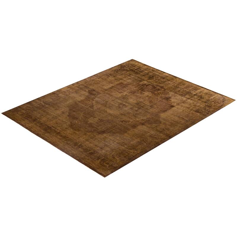 Overdyed One-of-a-Kind Hand-Knotted Area Rug - Gold - 8' 3" x 10' 3"