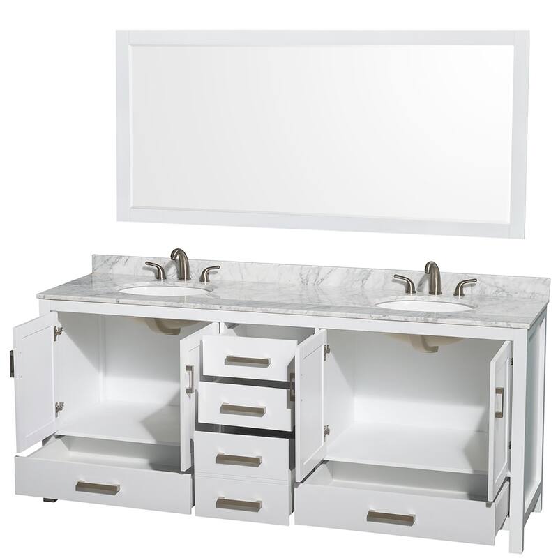 Wyndham Collection WCS141480DUNOM70 Sheffield 80" Free Standing Double