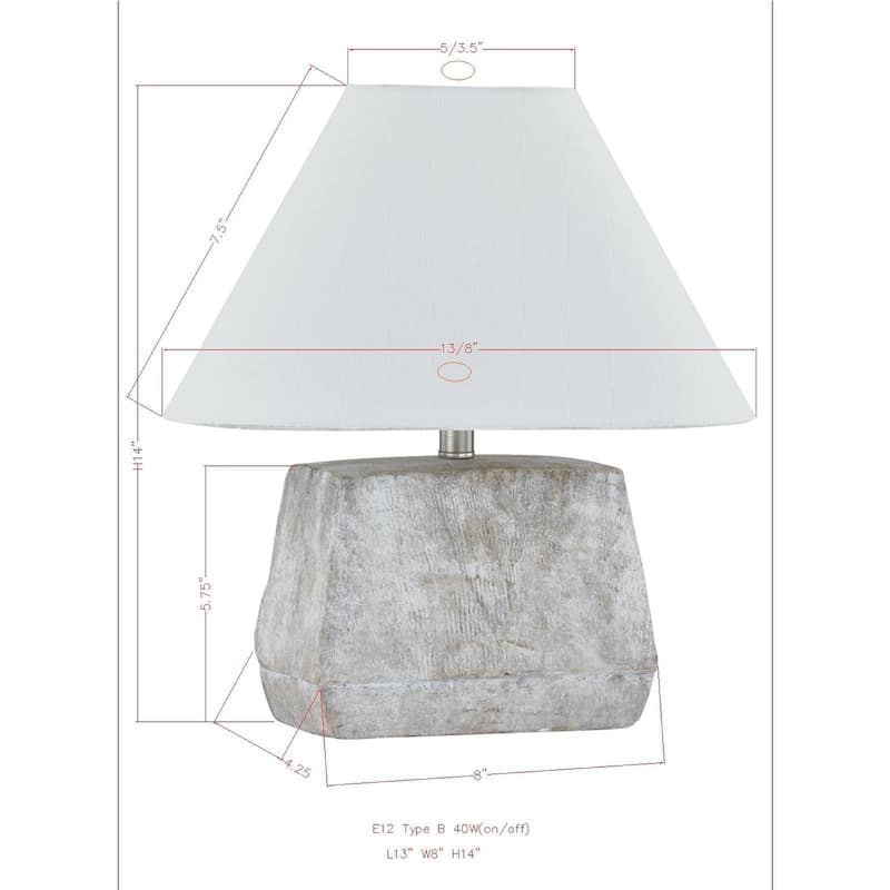 Kingston 13" Table Lamp with Linen Shade, Gray (Set of 2)