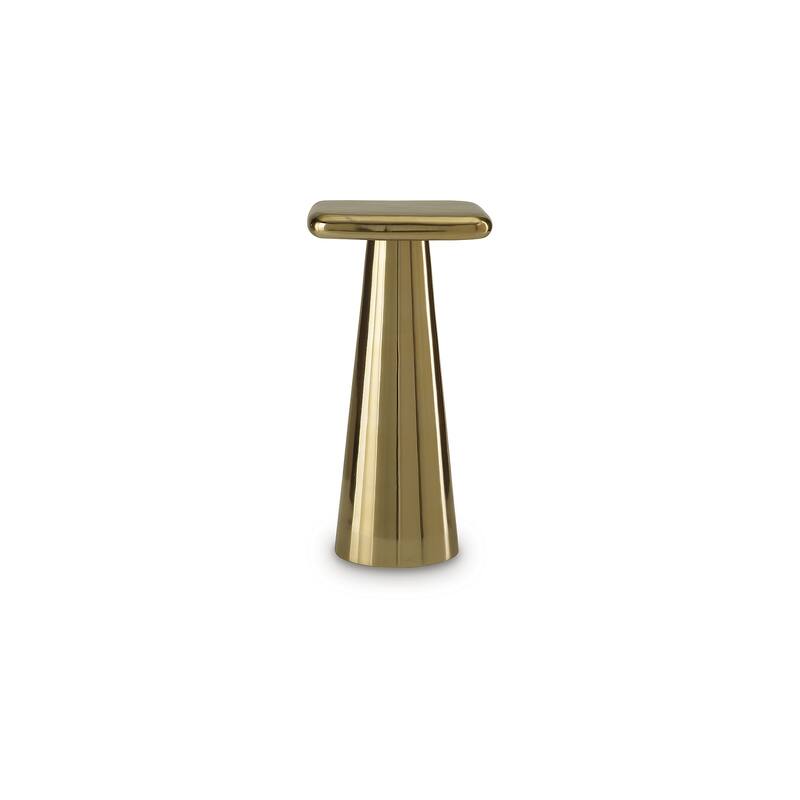 Signature Design by Ashley Dallenburg Metallic Accent Table - 12.5" W x 12.5" D x 24" H