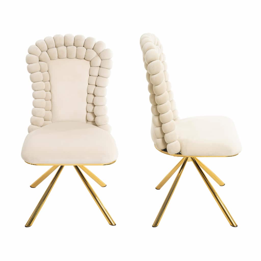 360° Swivel Velvet Dining Chairs Set of 2
