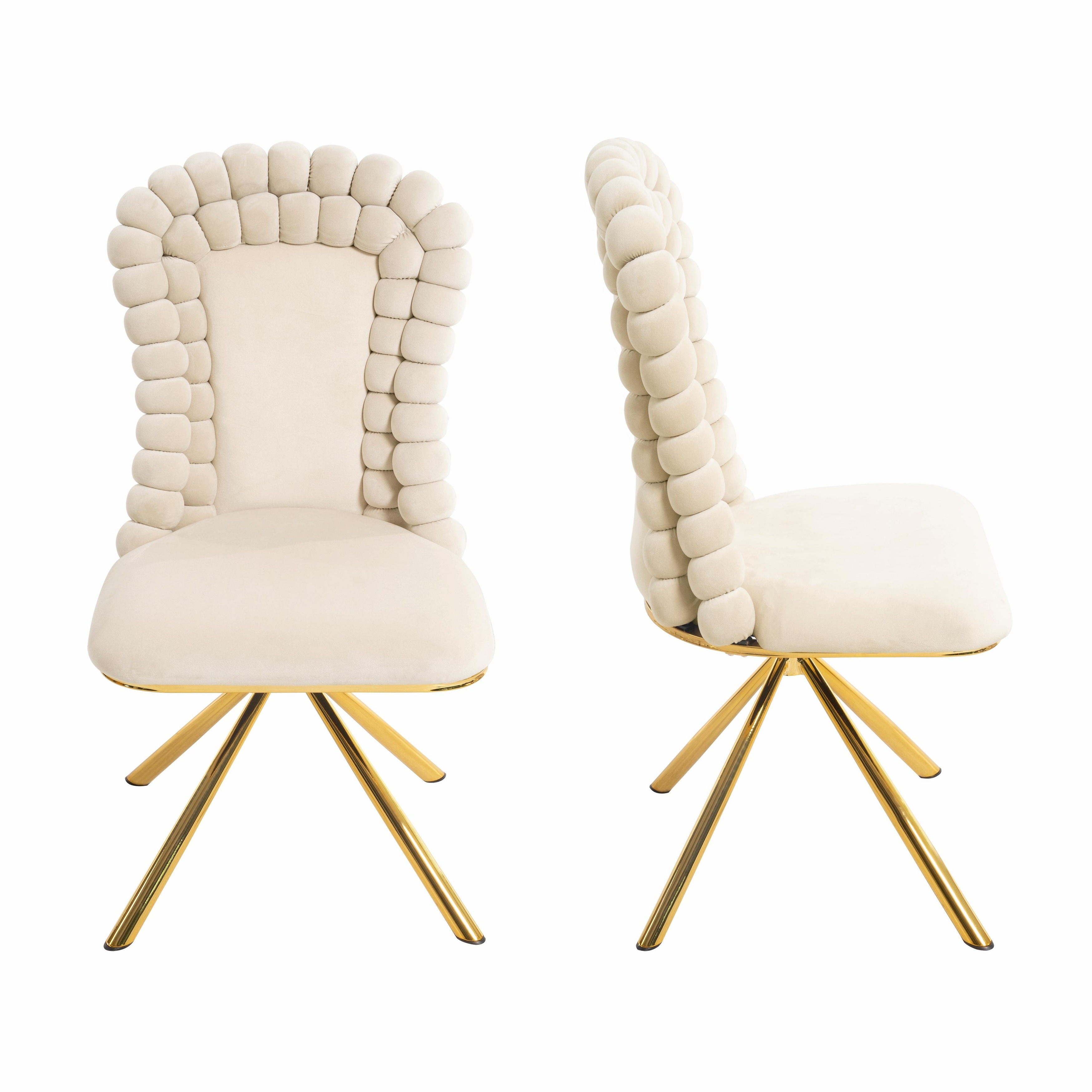 360° Swivel Velvet Dining Chairs Set of 2