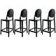 preview thumbnail 1 of 22, Set of 4 30" Seat Height Barstool Modern Plastic Side Bar Counter Stool Accent Armless Designer With Backs