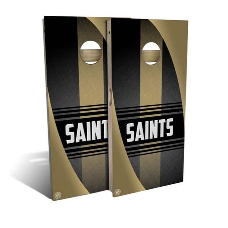 New Orleans Football 2.0 Outdoor Cornhole Board Set - 2x4 Boards (24" x 48") - NO Accessories