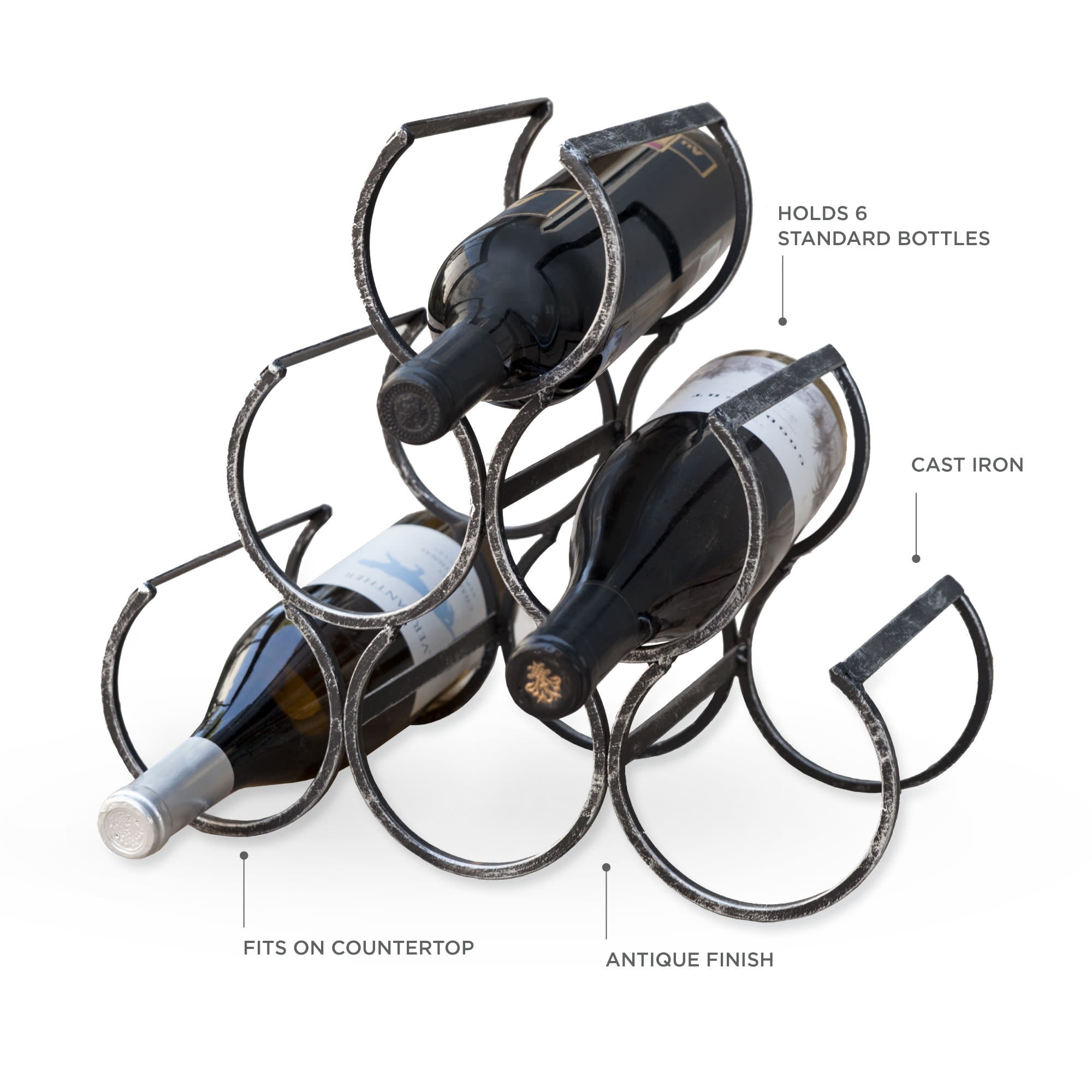 Wrought iron online bottle holder