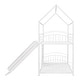 preview thumbnail 7 of 10, Twin Over Twin Metal Bunk Bed With Slide,Kids House Bed