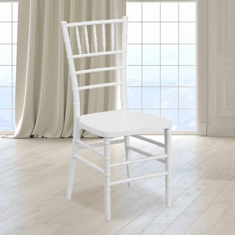 Resin Stacking Chiavari Chair - Hospitality and Event Seating - White
