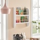 preview thumbnail 4 of 15, Danya B. Steiner White Rounded Contemporary 2-Tier Kids Wall-Mount Bookcase with Contrasting Wood-toned Rods
