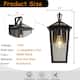 Modern Matte Black Outdoor Wall Lantern with Clear Tempered Glass Open Bottom Design Exterior Light Fixture for Entryway