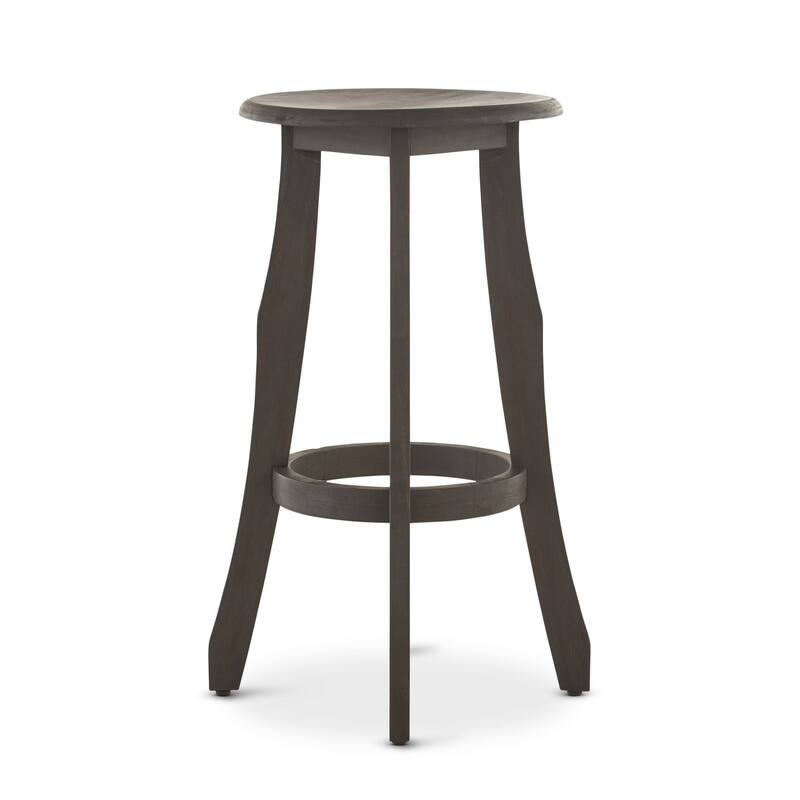 Stylish and Comfortable Acacia Wood Barstool with Rustic Design and Foot Rest