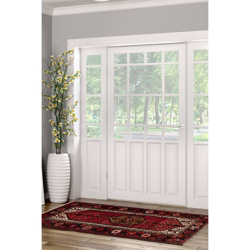 ECARPETGALLERY Hand-knotted Andelz Red Wool Rug - 3'8 x 6'4