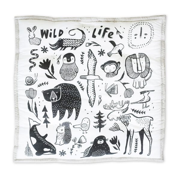 slide 2 of 5, Wee Gallery Wildlife Reversible Playmat - Multi-Color