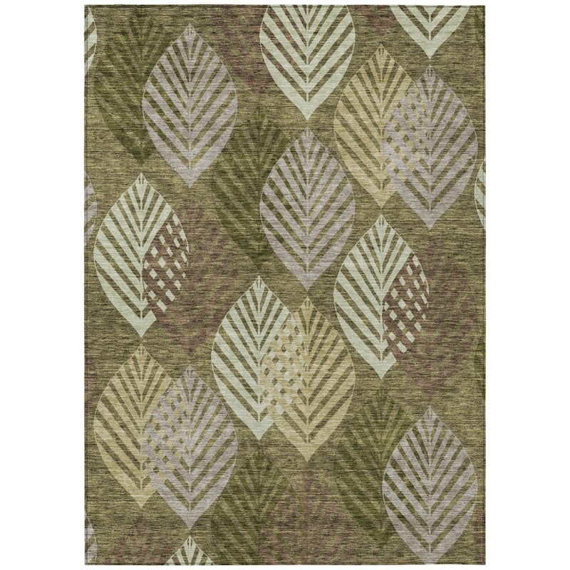 HomeRoots Floral Transitional Rectangle Outdoor Rug