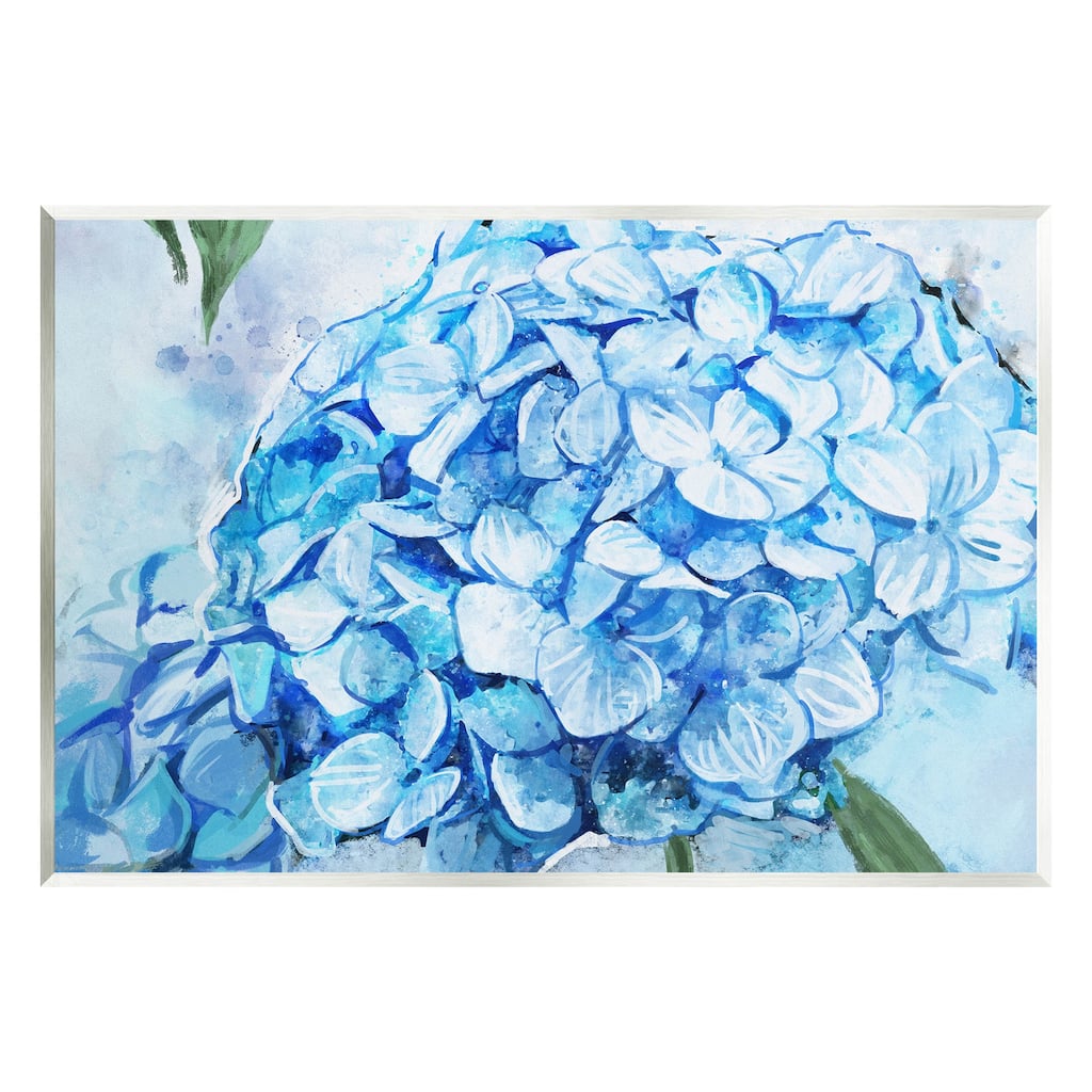 Stupell Blue Hydrangea Blossom Leaves Wall Plaque Art by Ziwei Li