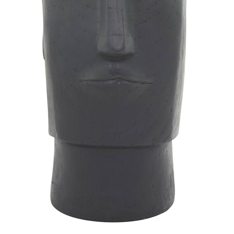 Magnesium Oxide Easter Island Head Indoor Outdoor Planter - Brown or Dark Gray - Roche River Decor