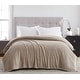 preview thumbnail 4 of 4, Herringbone Jacquard Collection Plush Blanket King - Taupe