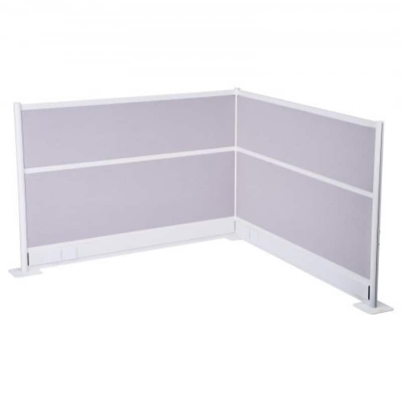 Room Divider Panels with Outlet Covers 2-Pack for Office - 72 x 7.8 x 48 in