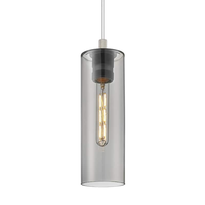 Innovations Lighting 434-1P-13-4 Crown Point Pendant Crown Point 4" - Satin Nickel / Plated Smoke