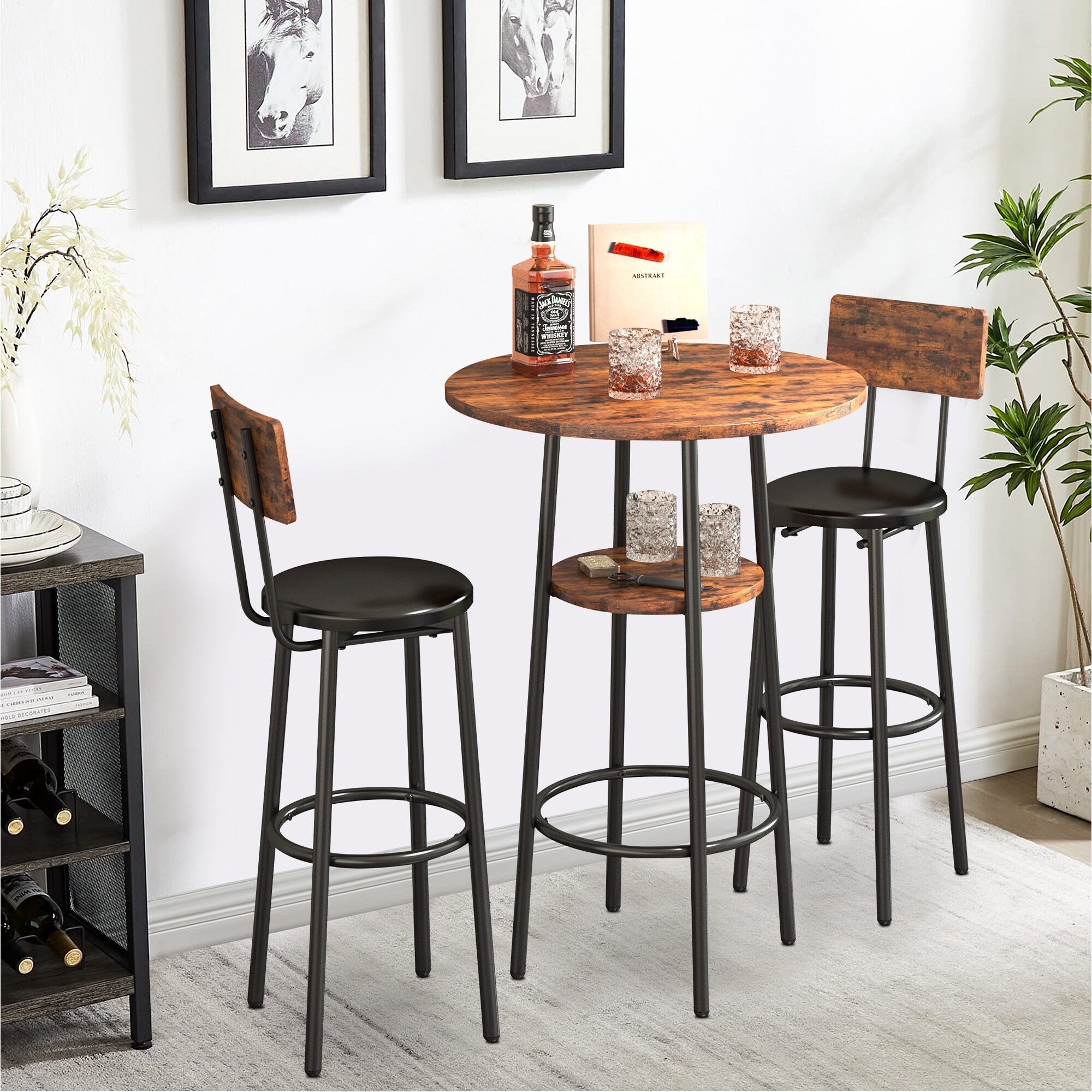 Bistro bar table and chairs deals