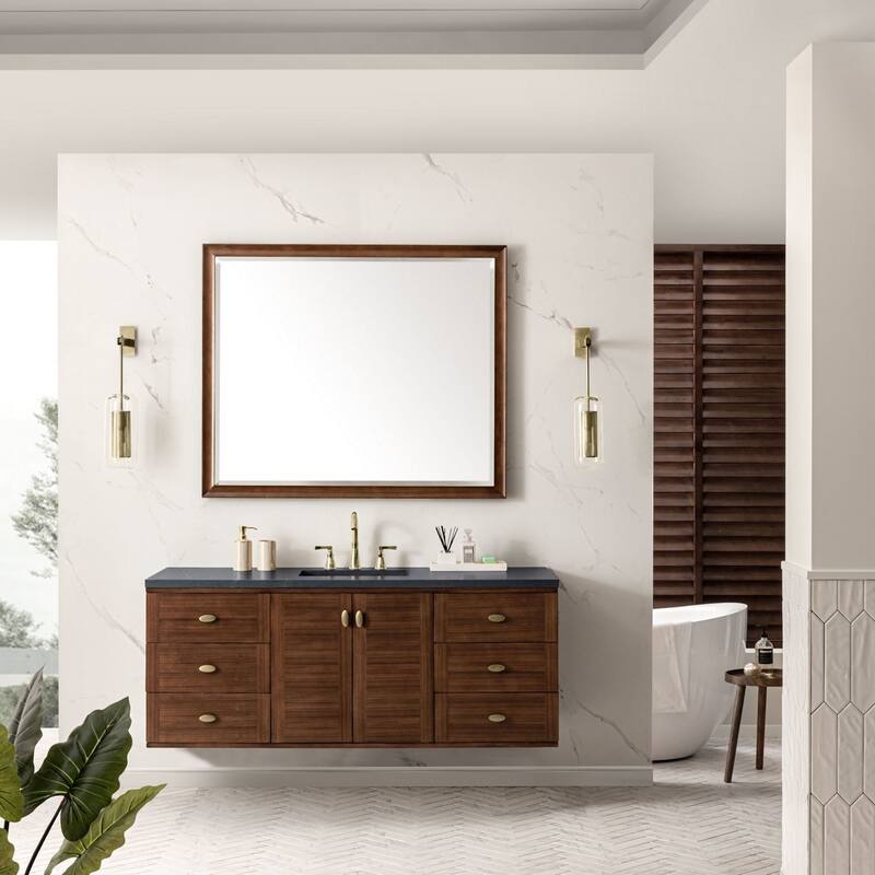 James Martin Vanities 670-V60S-3CSP Amberly 60" Free Standing or Wall