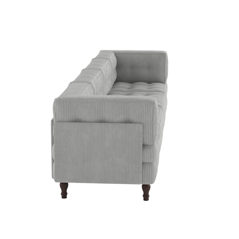 Oversized Modular Sectional Corduroy Fabric Tufted Sofa