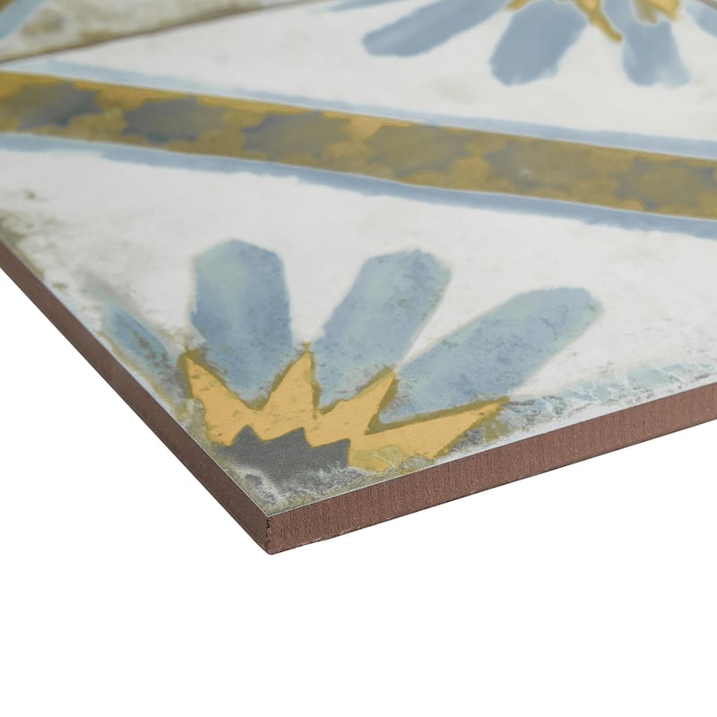 Merola Tile Kings Marrakech Blue 17-5/8" x 17-5/8" Ceramic Floor and Wall Tile