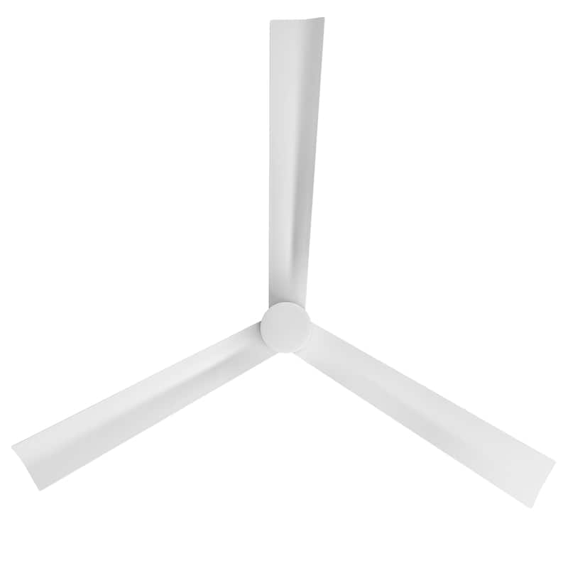 50" Modern White Integrated 3 CCT LED Ceiling Fan with Light and Remote